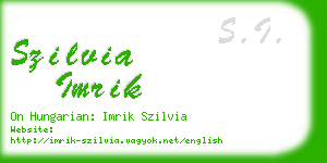 szilvia imrik business card